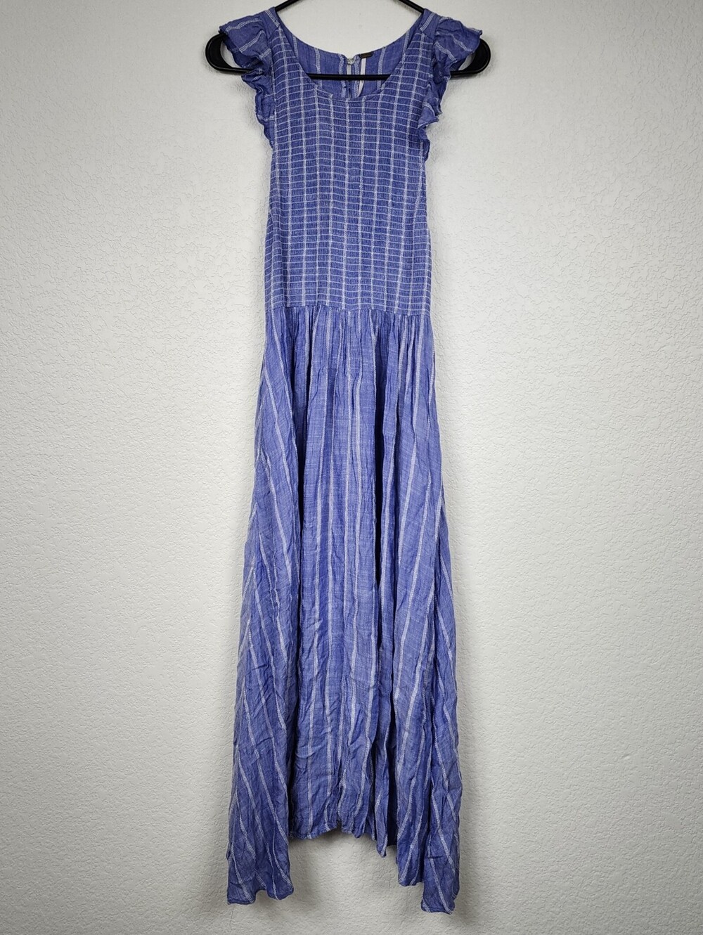 Free People Small Blue Summer Spring Striped Midi Dress